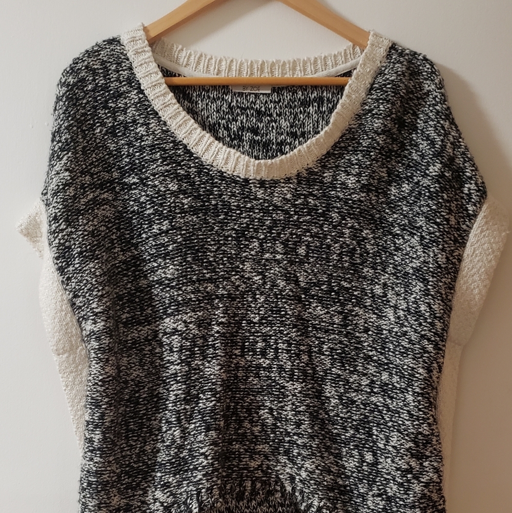Women's Long Gray Short Sleeve Knit